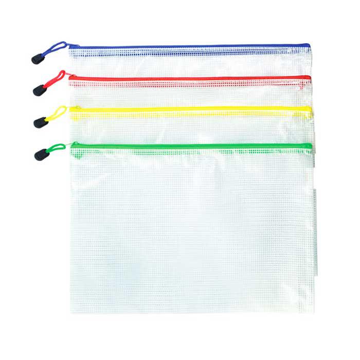 Mesh Zippered Bag A4